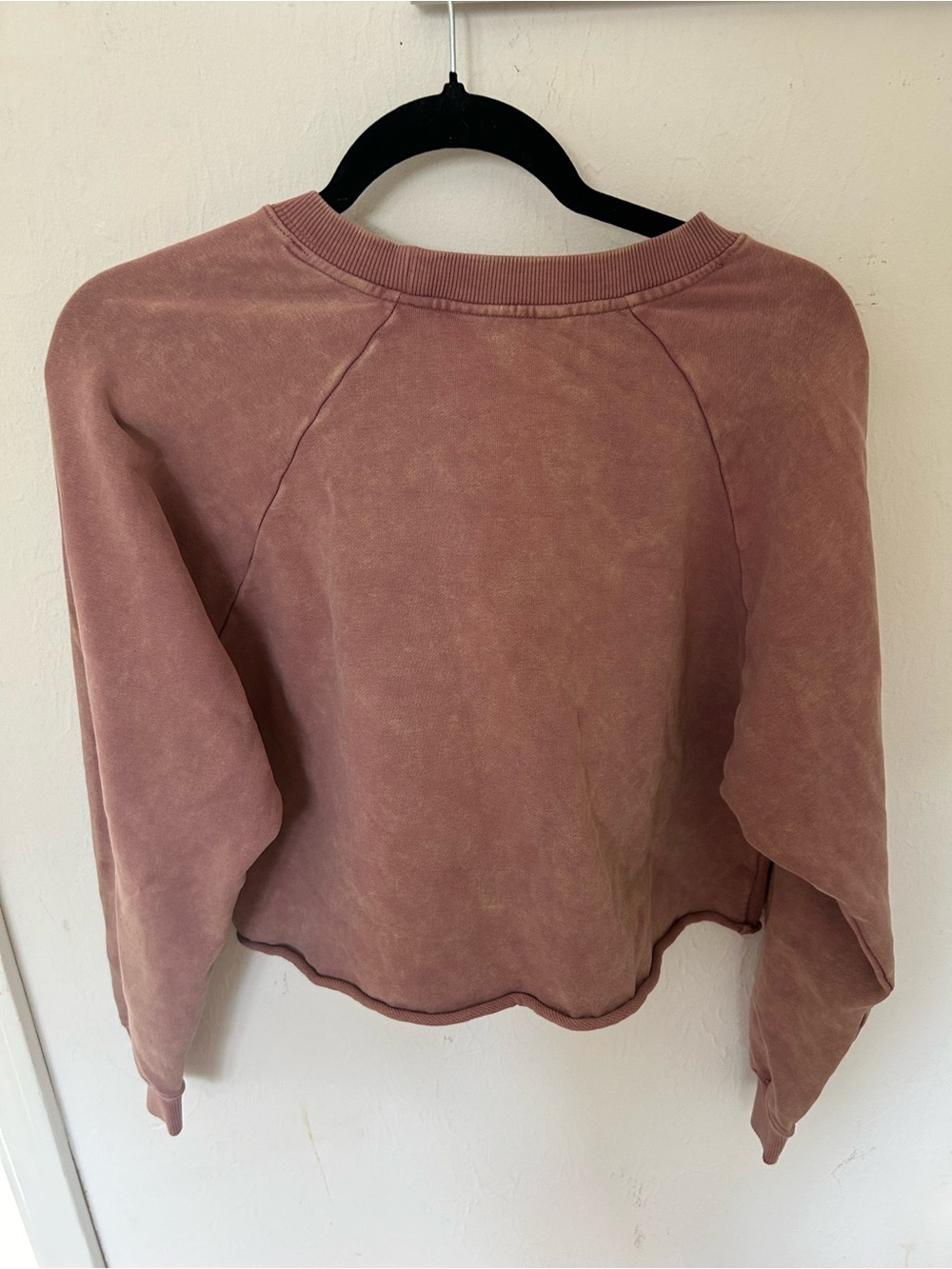 Joy Lab mauve sporty Rose Cropped Crewneck Sweatshirt - Women's - Picture 4 of 7